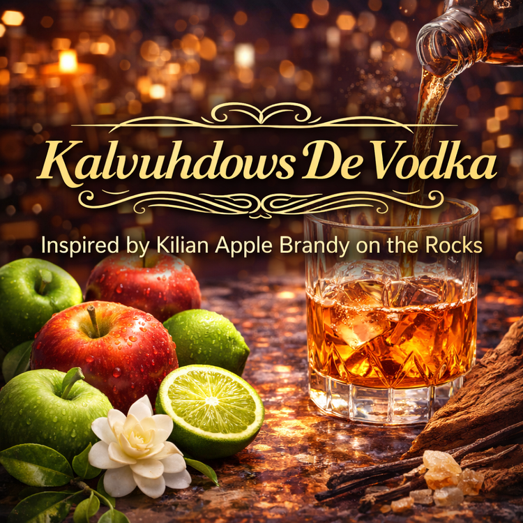 Kalvuhdows De Vodka Inspired by Apple Brandy on the Rocks